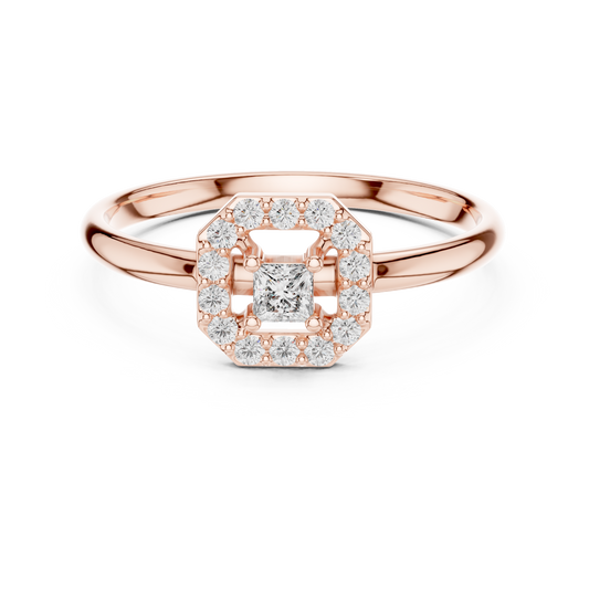 Princess diamond centerpiece | radiant halo sparkle | symbol of endless devotion