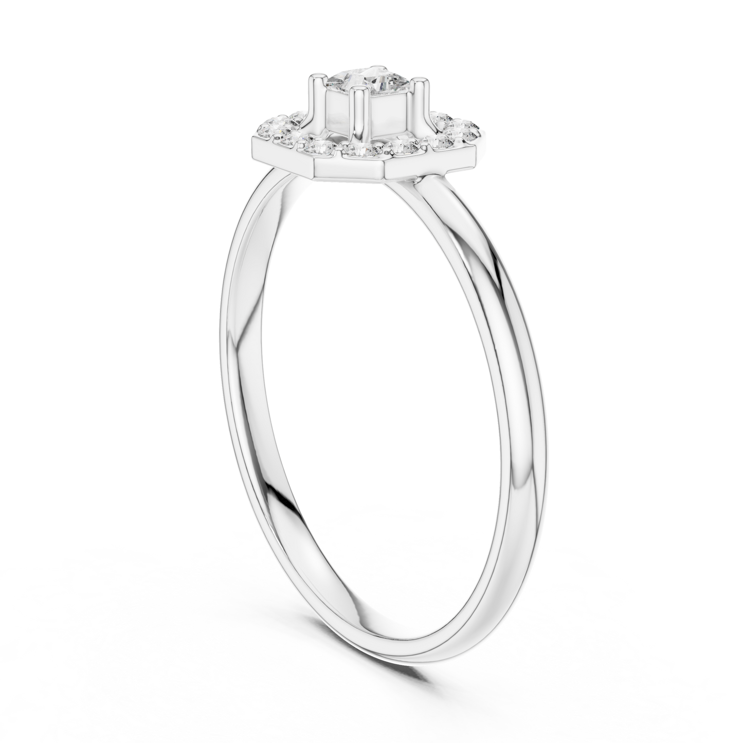 Princess diamond centerpiece | radiant halo sparkle | symbol of endless devotion