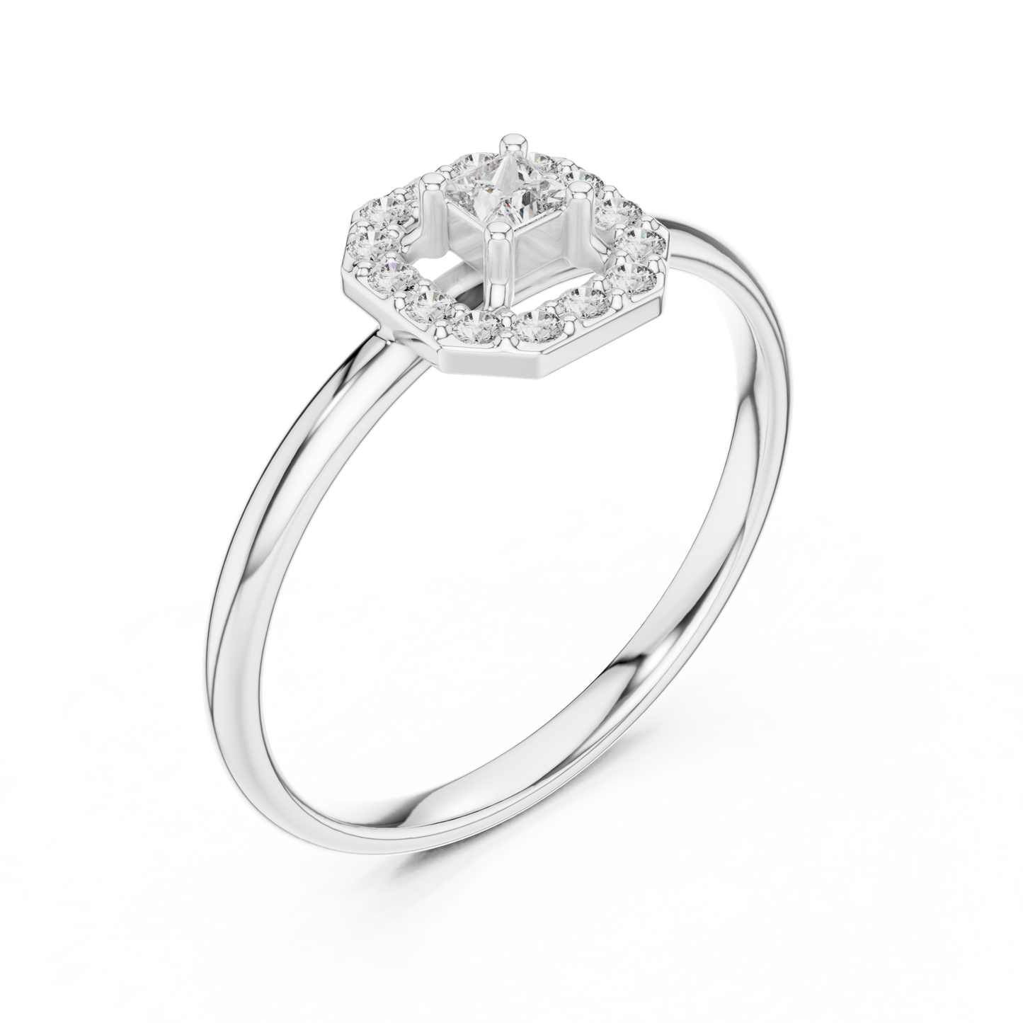 Princess diamond centerpiece | radiant halo sparkle | symbol of endless devotion