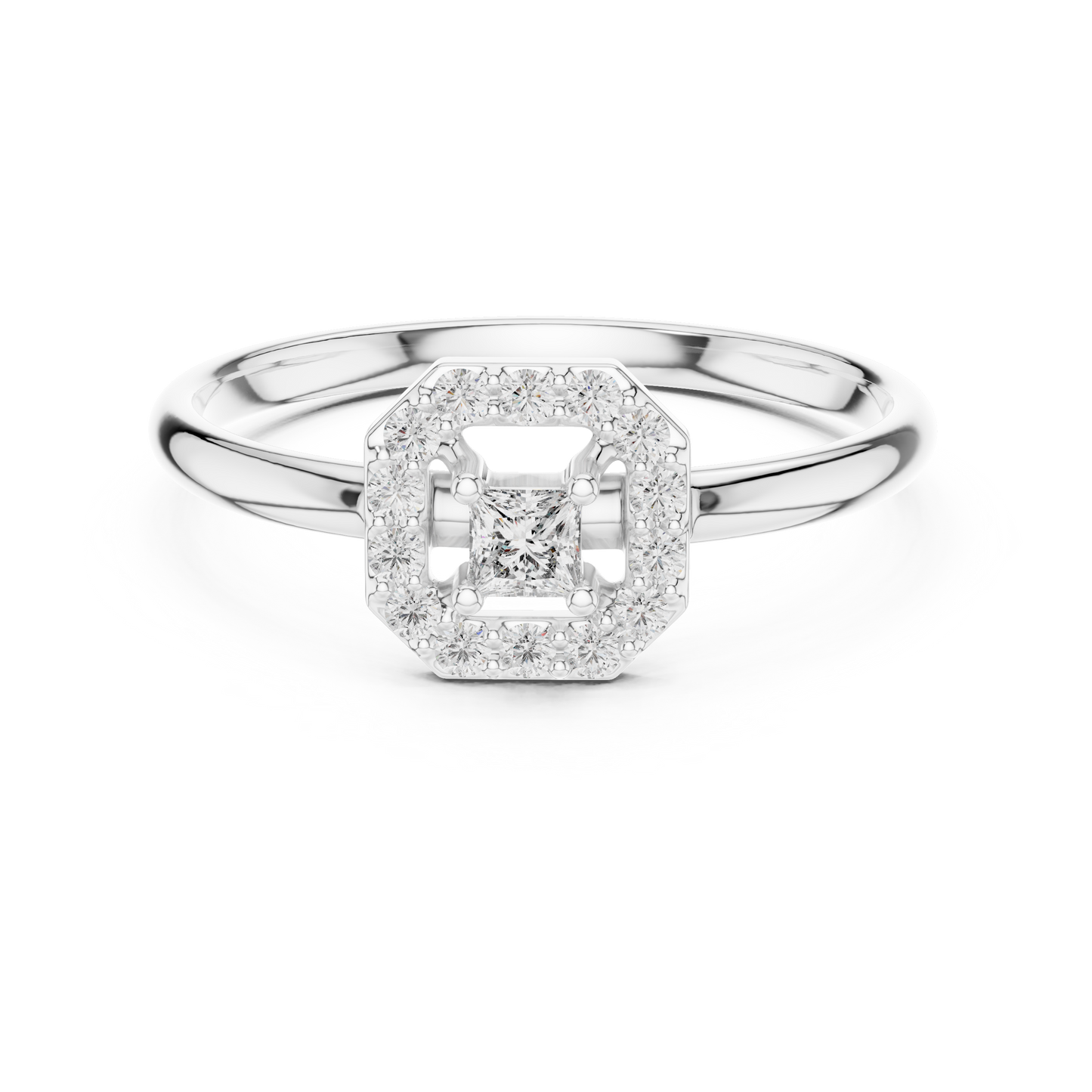 Princess diamond centerpiece | radiant halo sparkle | symbol of endless devotion