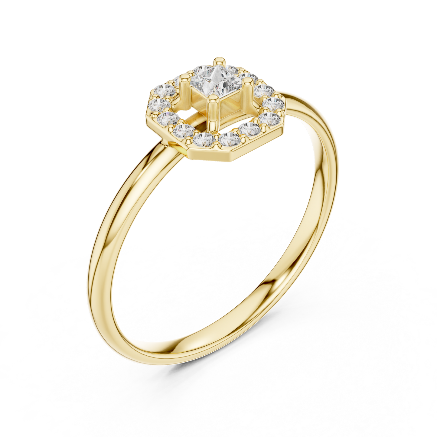 Princess diamond centerpiece | radiant halo sparkle | symbol of endless devotion