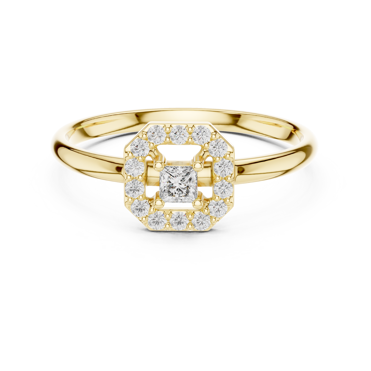Princess diamond centerpiece | radiant halo sparkle | symbol of endless devotion
