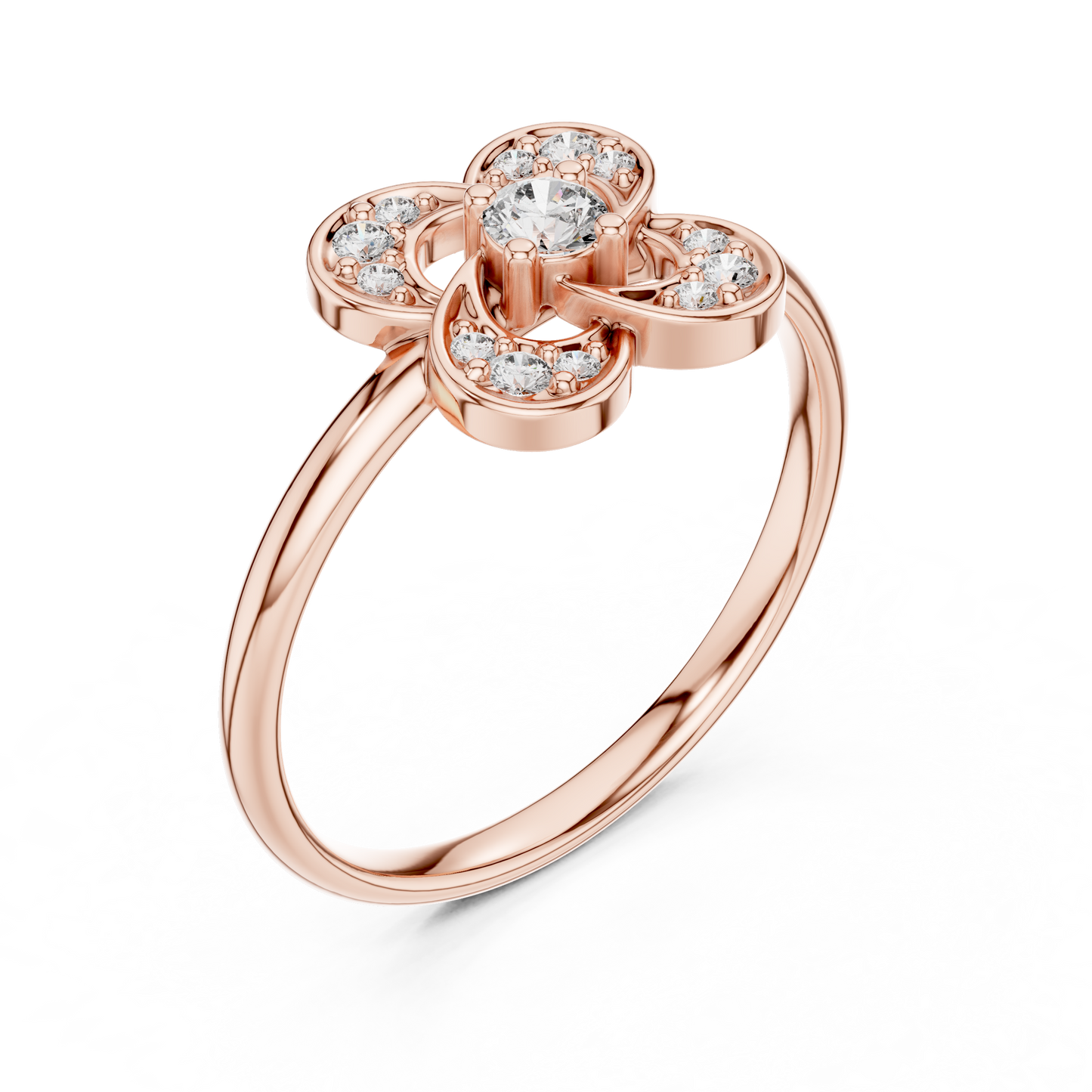 Heliox Seraph Petal Ring | Advanced Diamond Constellation | Luxury Engineered Beyond Temporal Form