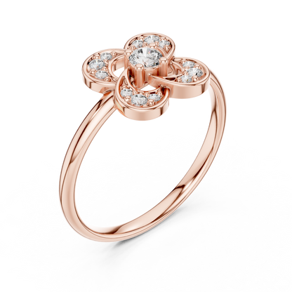 Heliox Seraph Petal Ring | Advanced Diamond Constellation | Luxury Engineered Beyond Temporal Form