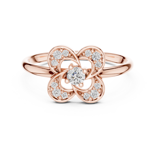 Heliox Seraph Petal Ring | Advanced Diamond Constellation | Luxury Engineered Beyond Temporal Form