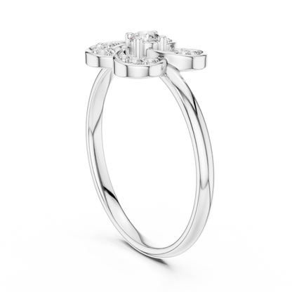 Heliox Seraph Petal Ring | Advanced Diamond Constellation | Luxury Engineered Beyond Temporal Form