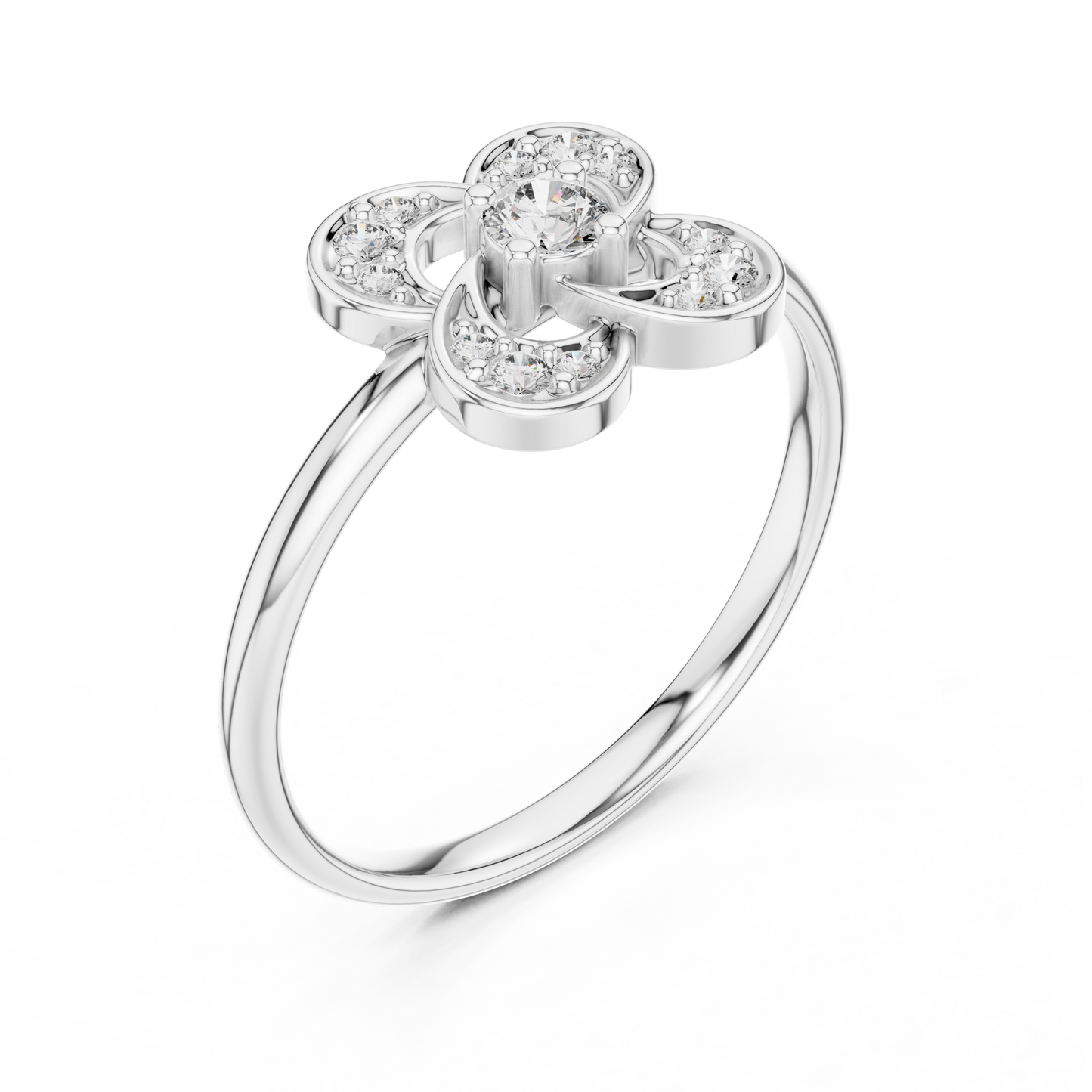 Heliox Seraph Petal Ring | Advanced Diamond Constellation | Luxury Engineered Beyond Temporal Form