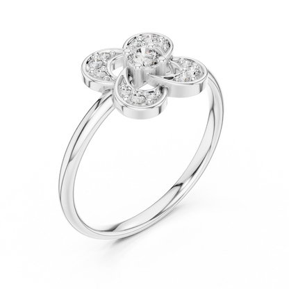Heliox Seraph Petal Ring | Advanced Diamond Constellation | Luxury Engineered Beyond Temporal Form