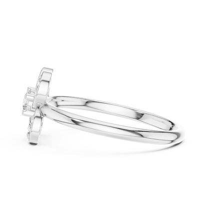 Heliox Seraph Petal Ring | Advanced Diamond Constellation | Luxury Engineered Beyond Temporal Form
