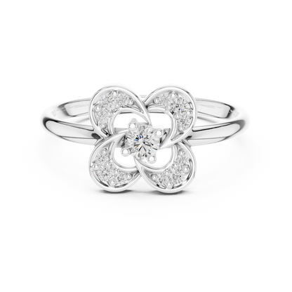 Heliox Seraph Petal Ring | Advanced Diamond Constellation | Luxury Engineered Beyond Temporal Form