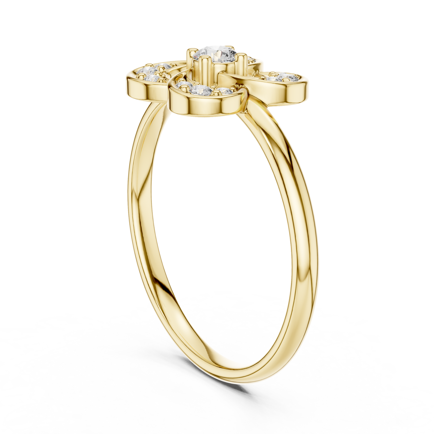 Heliox Seraph Petal Ring | Advanced Diamond Constellation | Luxury Engineered Beyond Temporal Form