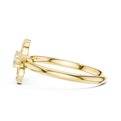 Heliox Seraph Petal Ring | Advanced Diamond Constellation | Luxury Engineered Beyond Temporal Form