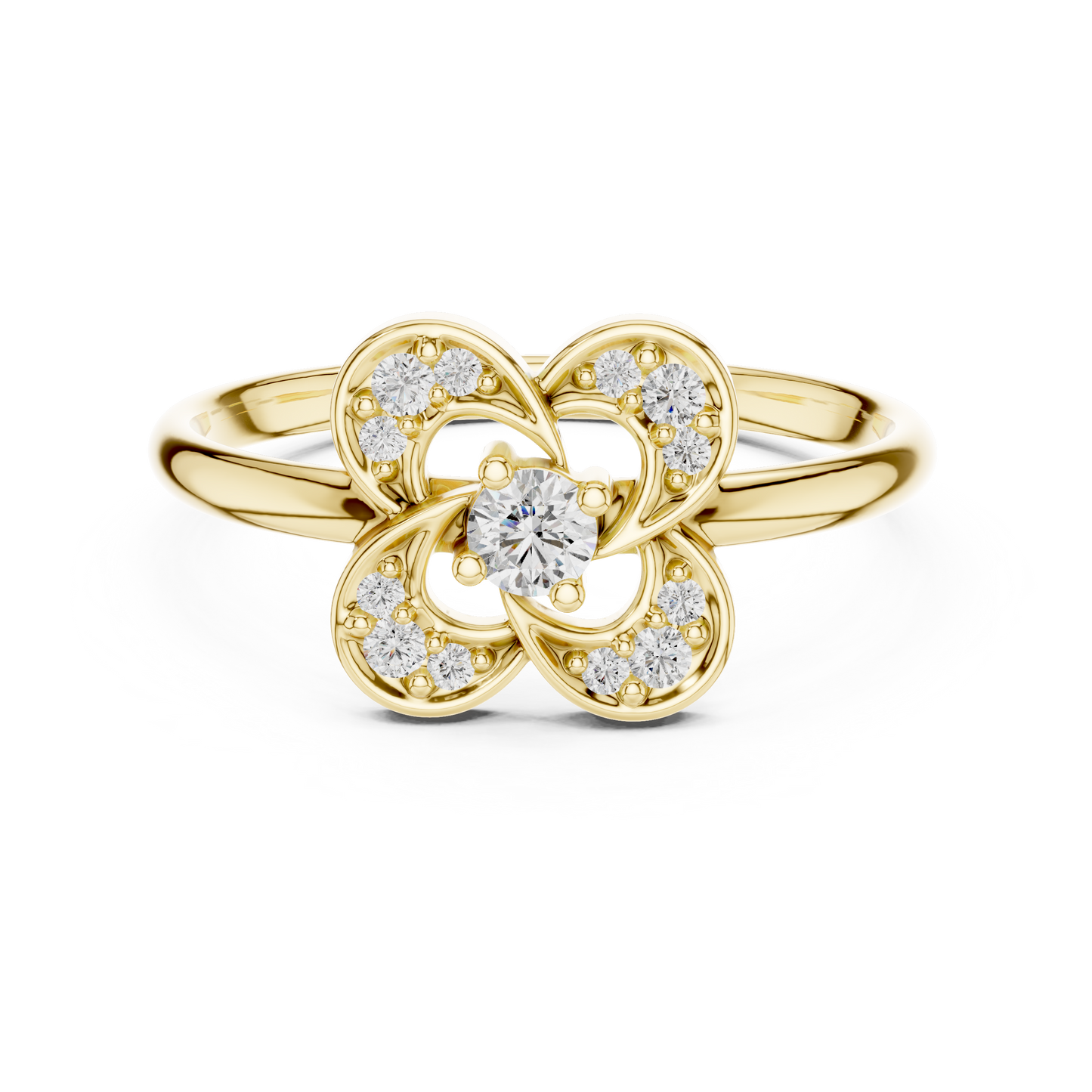 Heliox Seraph Petal Ring | Advanced Diamond Constellation | Luxury Engineered Beyond Temporal Form