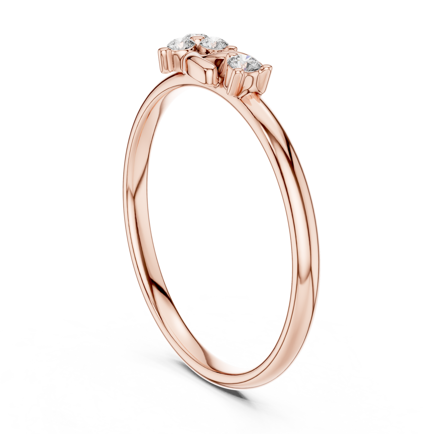 Nova Flow Diamond Ring | Chic Modern Subtle Sparkle | High End Daily Wear Jewelry