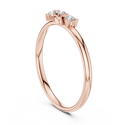 Nova Flow Diamond Ring | Chic Modern Subtle Sparkle | High End Daily Wear Jewelry