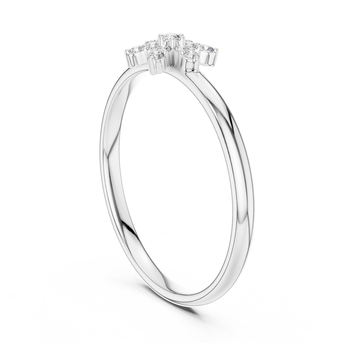 Pure Star Diamond Ring | Modern Minimal Silver Gold Plated  Style | Elegant Power Piece For Daily Wear