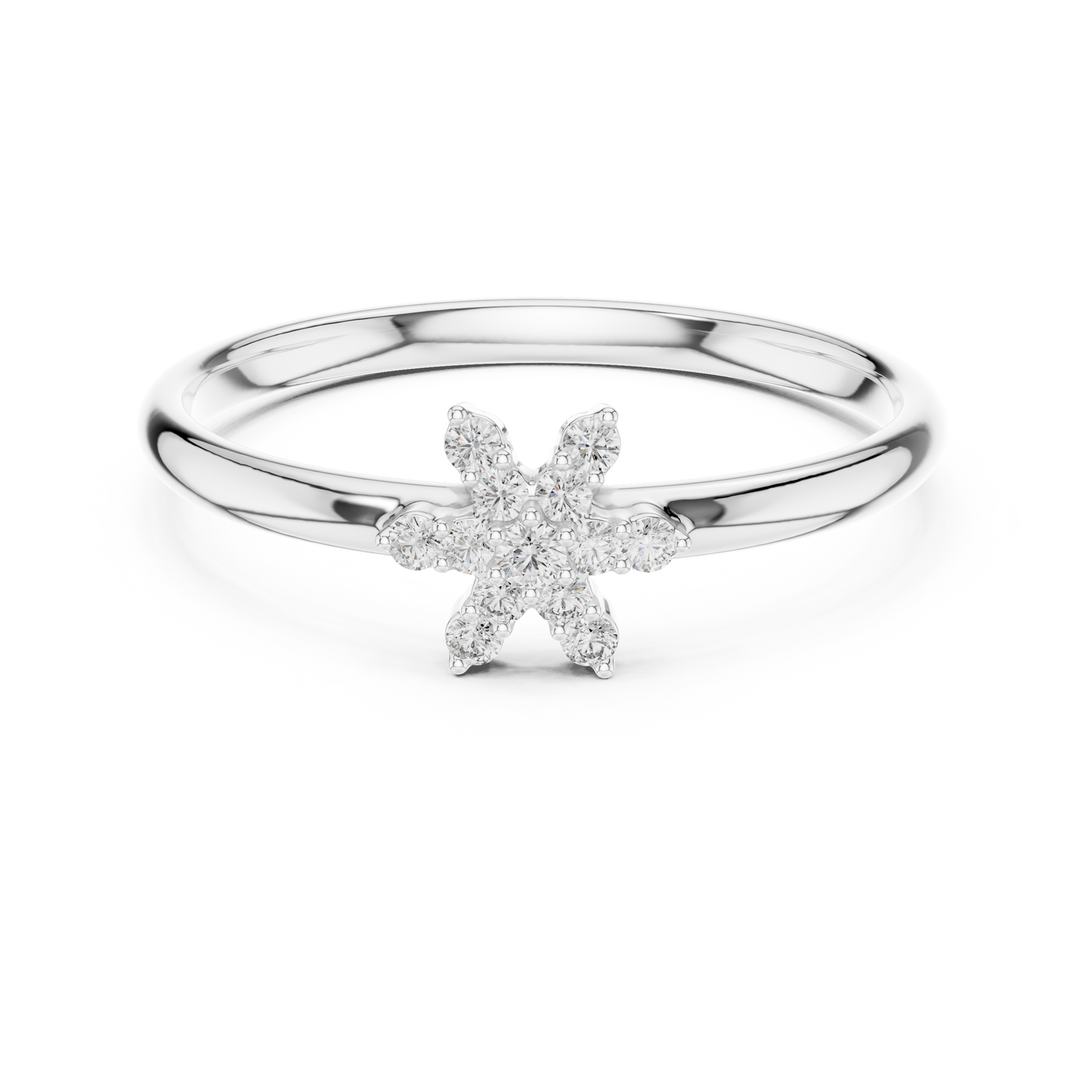 Pure Star Diamond Ring | Modern Minimal Silver Gold Plated  Style | Elegant Power Piece For Daily Wear