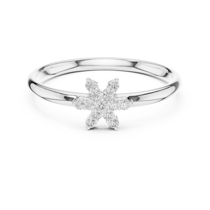 Pure Star Diamond Ring | Modern Minimal Silver Gold Plated  Style | Elegant Power Piece For Daily Wear