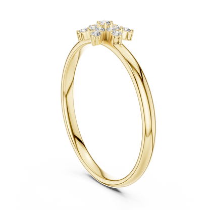 Pure Star Diamond Ring | Modern Minimal Silver Gold Plated  Style | Elegant Power Piece For Daily Wear