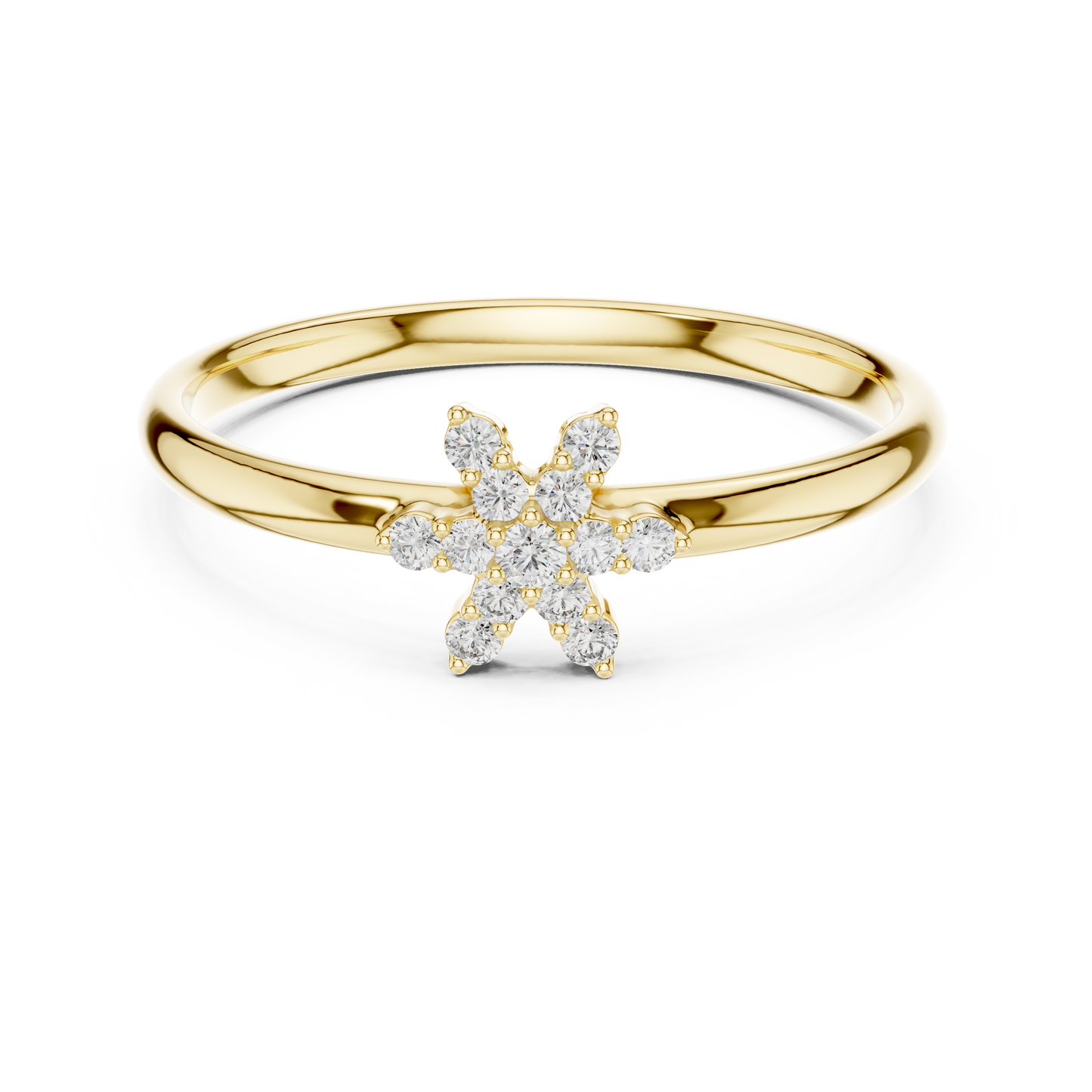 Pure Star Diamond Ring | Modern Minimal Silver Gold Plated  Style | Elegant Power Piece For Daily Wear