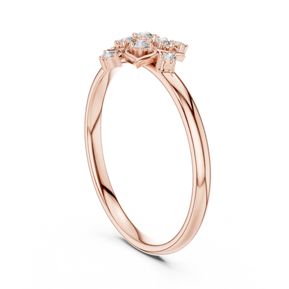 Sacred Floral Diamond Ring | Ancient Symbol Power Design | Luxury Gold Spiritual Statement Jewelry