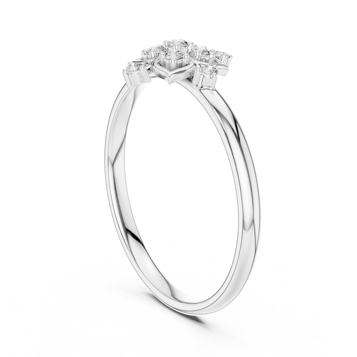 Sacred Floral Diamond Ring | Ancient Symbol Power Design | Luxury Gold Spiritual Statement Jewelry