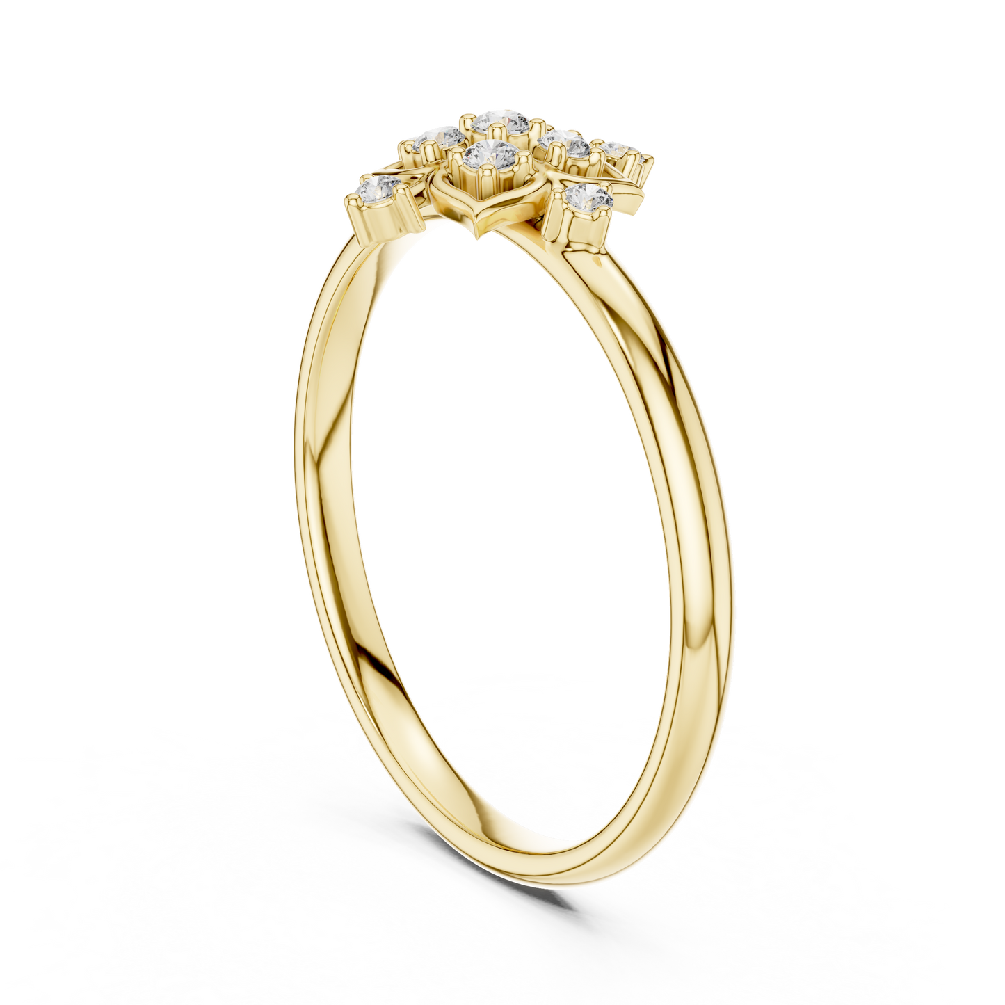 Sacred Floral Diamond Ring | Ancient Symbol Power Design | Luxury Gold Spiritual Statement Jewelry