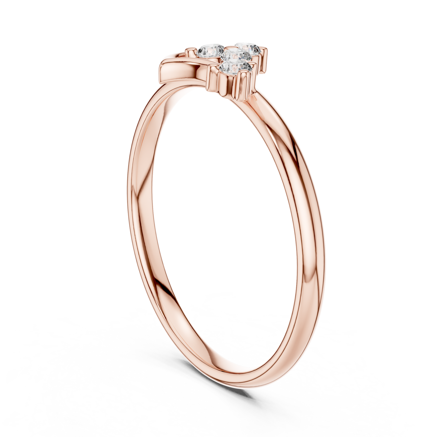 Heart Diamond Promise Ring | Minimal Romantic Fine Jewelry | Gift For Her Daily Wear Love