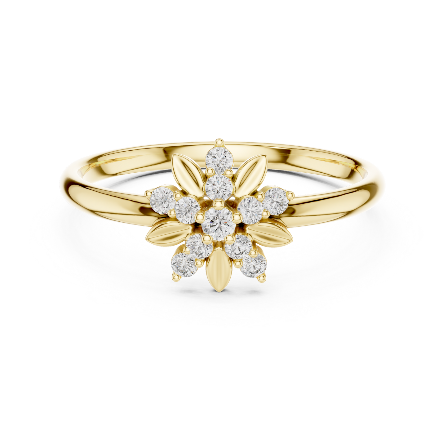 Ethereal Floral Diamond Ring | Luxury Minimal 925 Sterling Silver | Refined High End Jewelry