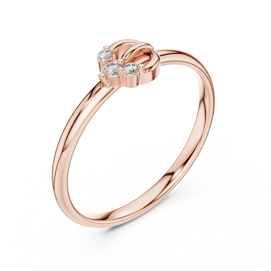 Next Gen Diamond Ring | Architectural Silver Gold Plated Minimal Style | Future Luxury In Pure Form