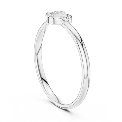 Next Gen Diamond Ring | Architectural Silver Gold Plated Minimal Style | Future Luxury In Pure Form