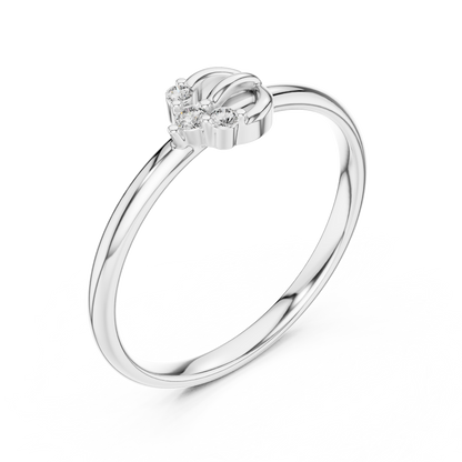 Next Gen Diamond Ring | Architectural Silver Gold Plated Minimal Style | Future Luxury In Pure Form