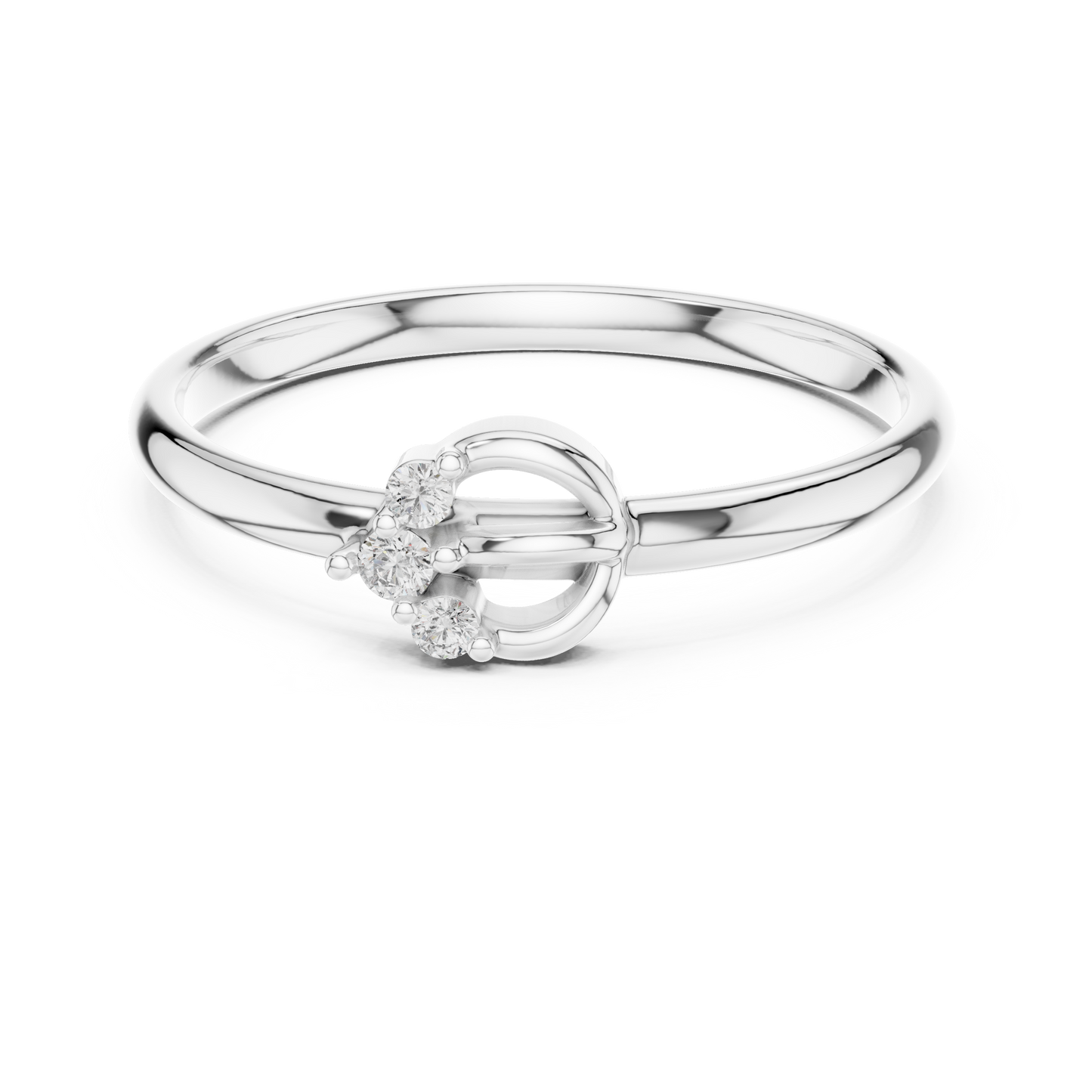 Next Gen Diamond Ring | Architectural Silver Gold Plated Minimal Style | Future Luxury In Pure Form