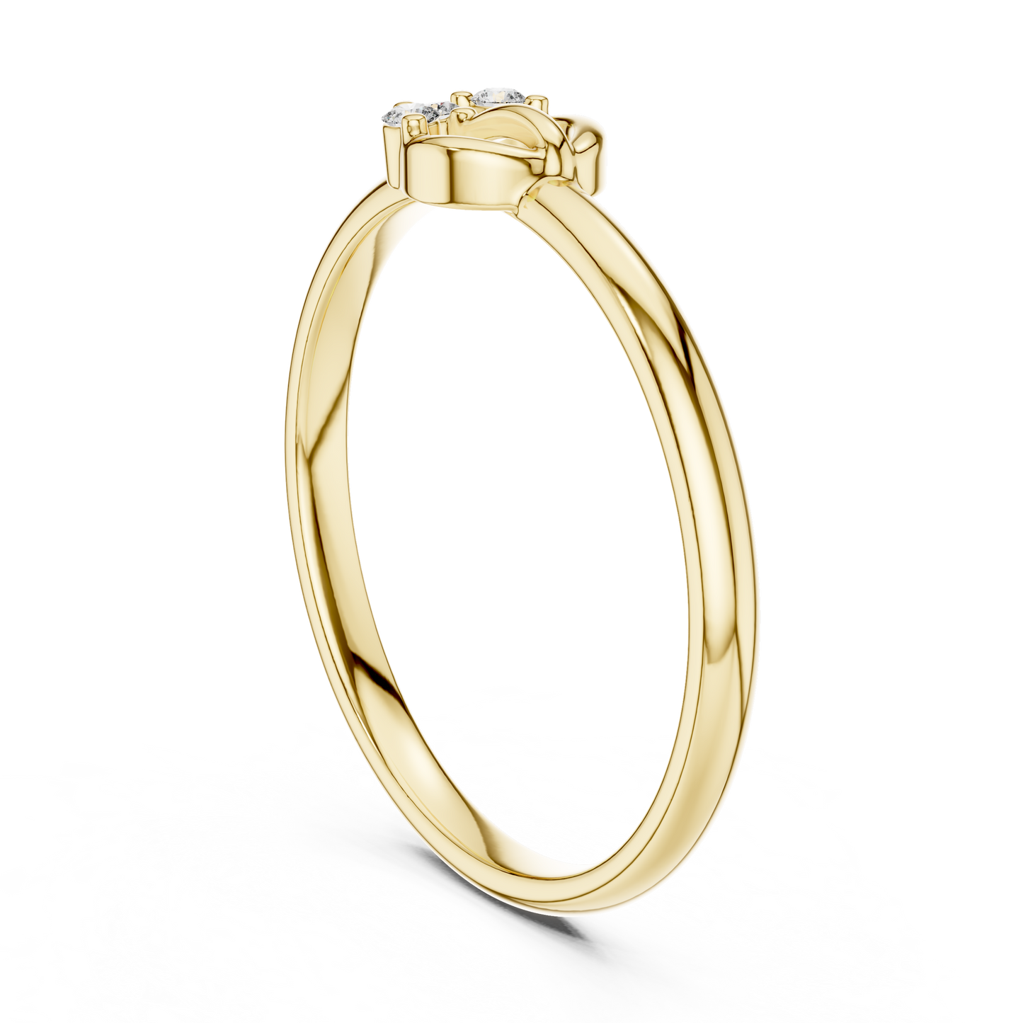 Next Gen Diamond Ring | Architectural Silver Gold Plated Minimal Style | Future Luxury In Pure Form