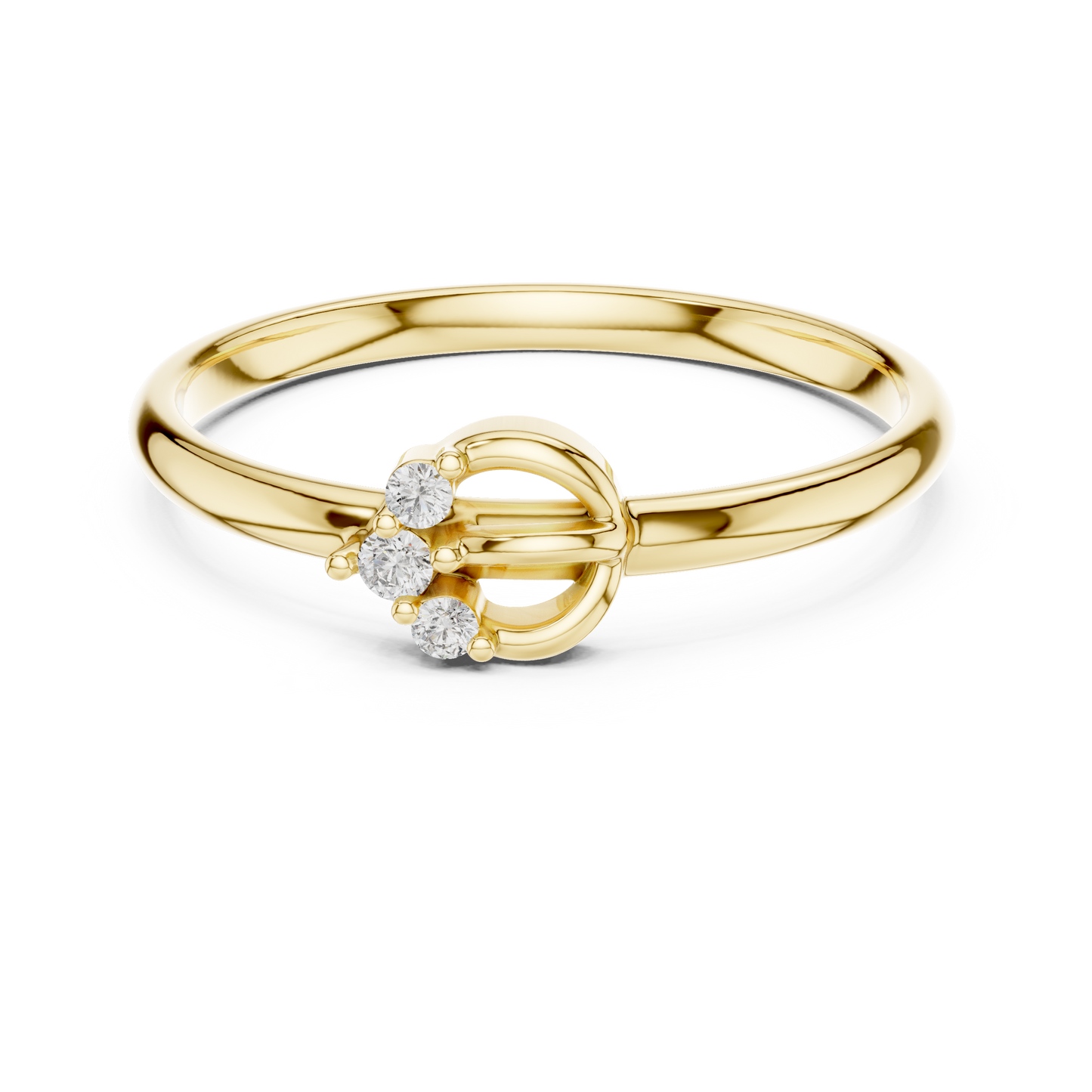 Next Gen Diamond Ring | Architectural Silver Gold Plated Minimal Style | Future Luxury In Pure Form