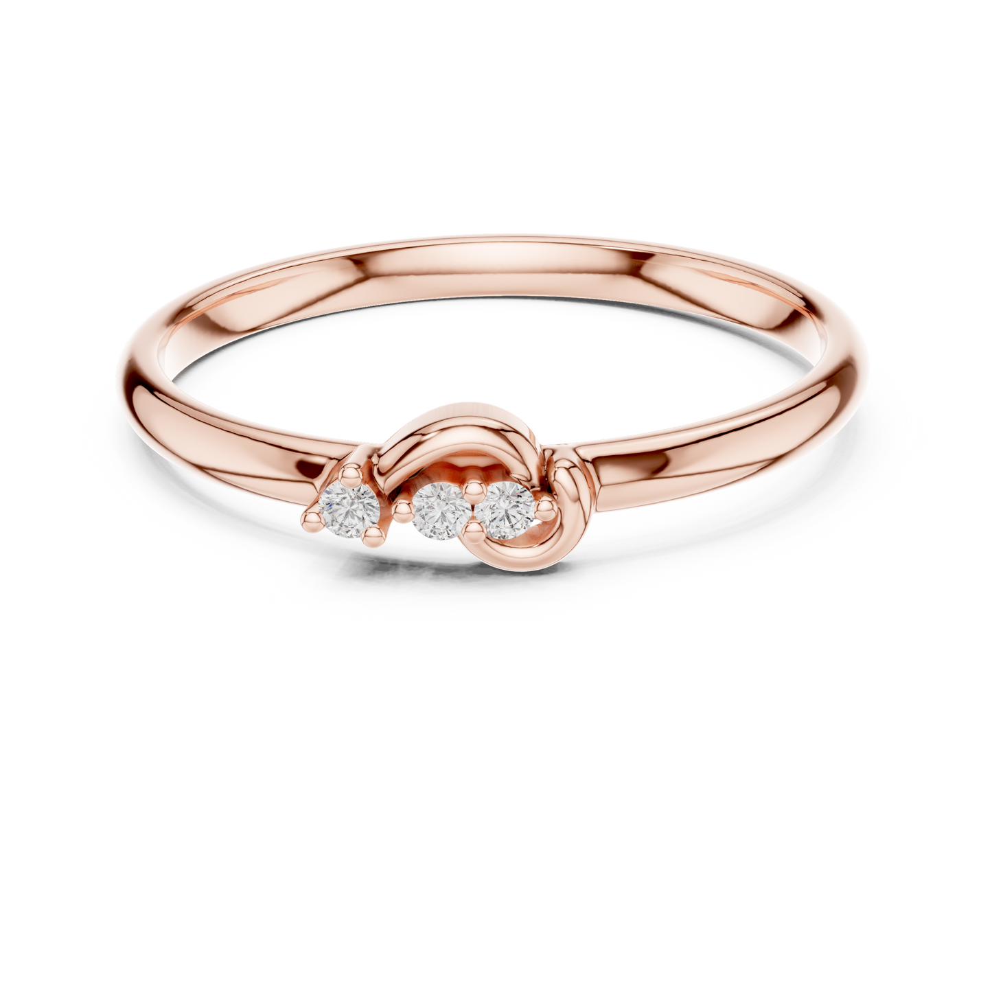 Modern Knot Diamond Ring | Minimal Gold Band | Refined Luxury Everyday Fine Jewelry