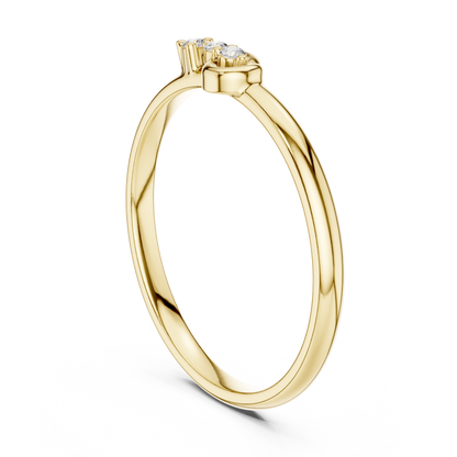 Modern Knot Diamond Ring | Minimal Gold Band | Refined Luxury Everyday Fine Jewelry