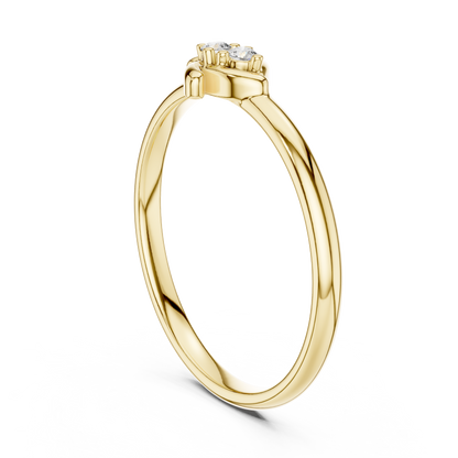 Celestial Twin Diamond Ring | Premium 925 Sterling Silver  Artisan Jewelry | Cosmic Love Energy Inspired Design