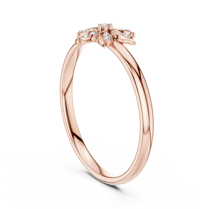 Petal Style Diamond Ring | Luxury Crafted Gold Jewelry | Graceful Design For Daily Glam