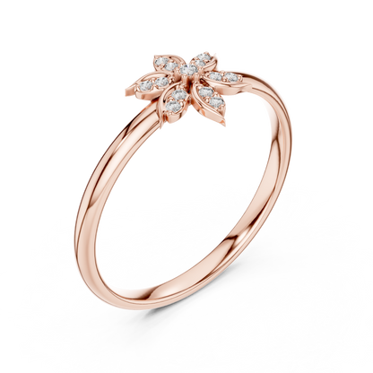 Petal Style Diamond Ring | Luxury Crafted Gold Jewelry | Graceful Design For Daily Glam