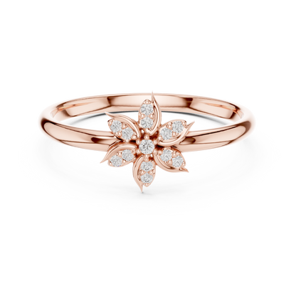 Petal Style Diamond Ring | Luxury Crafted Gold Jewelry | Graceful Design For Daily Glam