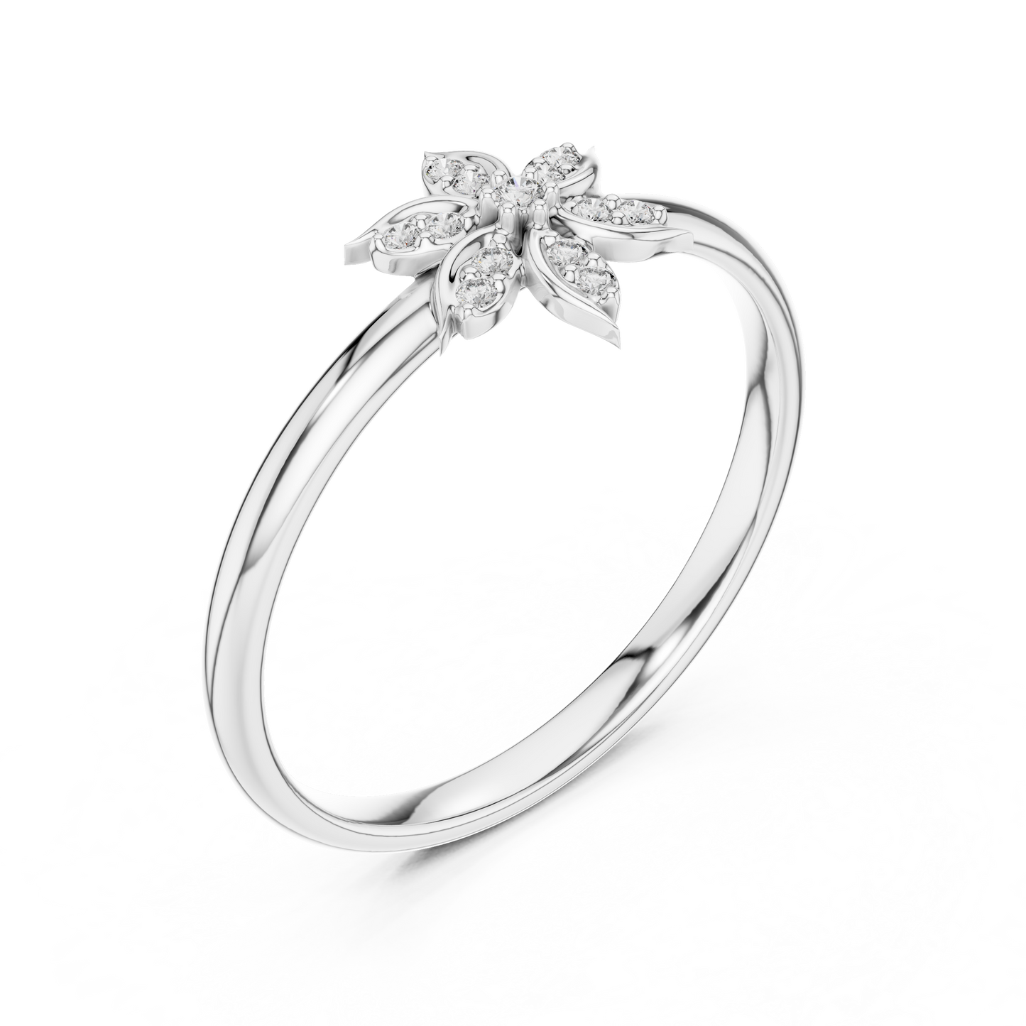 Petal Style Diamond Ring | Luxury Crafted Gold Jewelry | Graceful Design For Daily Glam