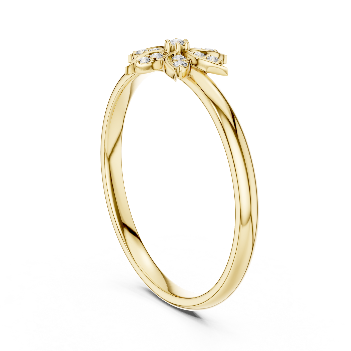 Petal Style Diamond Ring | Luxury Crafted Gold Jewelry | Graceful Design For Daily Glam