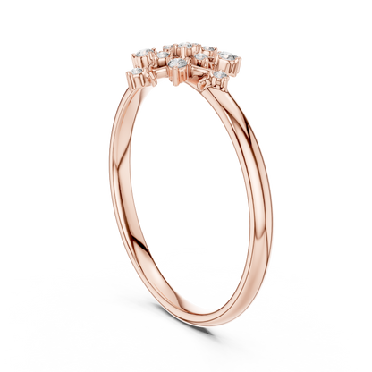 Vintage Starburst Diamond Ring | Timeless Fine 925 Sterling Silver  Craft | Romantic Everyday Luxury Wear