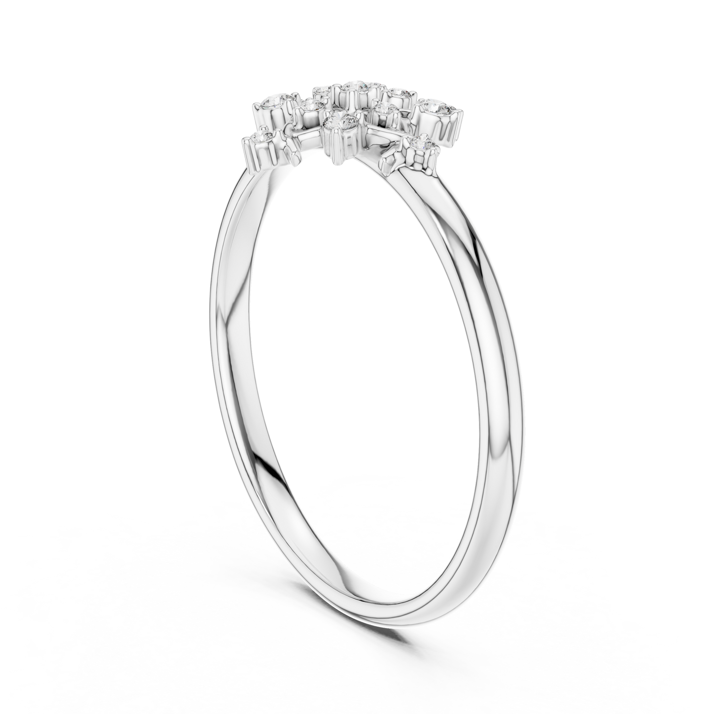 Vintage Starburst Diamond Ring | Timeless Fine 925 Sterling Silver  Craft | Romantic Everyday Luxury Wear