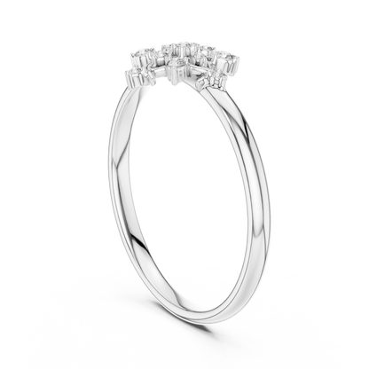 Vintage Starburst Diamond Ring | Timeless Fine 925 Sterling Silver  Craft | Romantic Everyday Luxury Wear