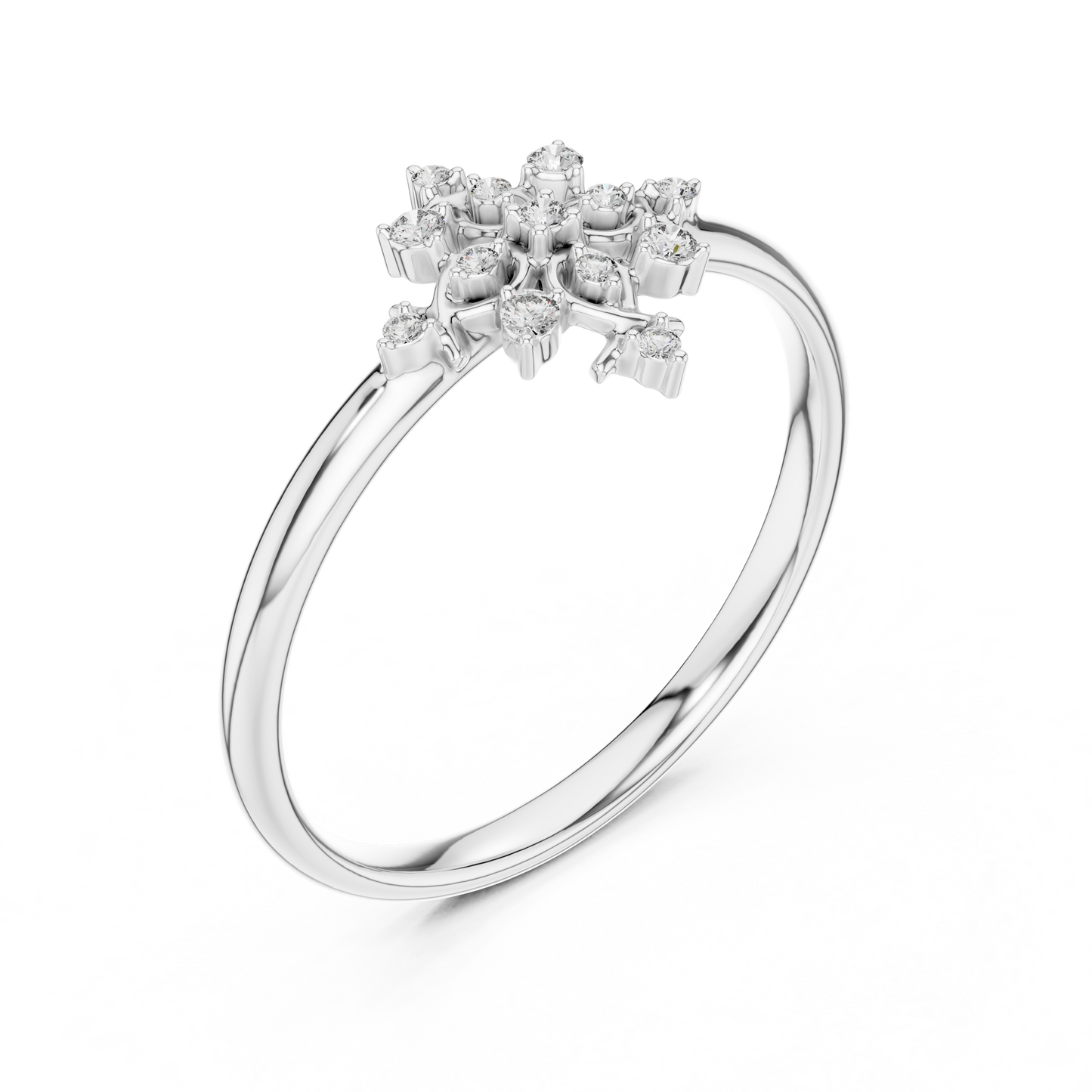 Vintage Starburst Diamond Ring | Timeless Fine 925 Sterling Silver  Craft | Romantic Everyday Luxury Wear