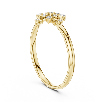 Vintage Starburst Diamond Ring | Timeless Fine 925 Sterling Silver  Craft | Romantic Everyday Luxury Wear