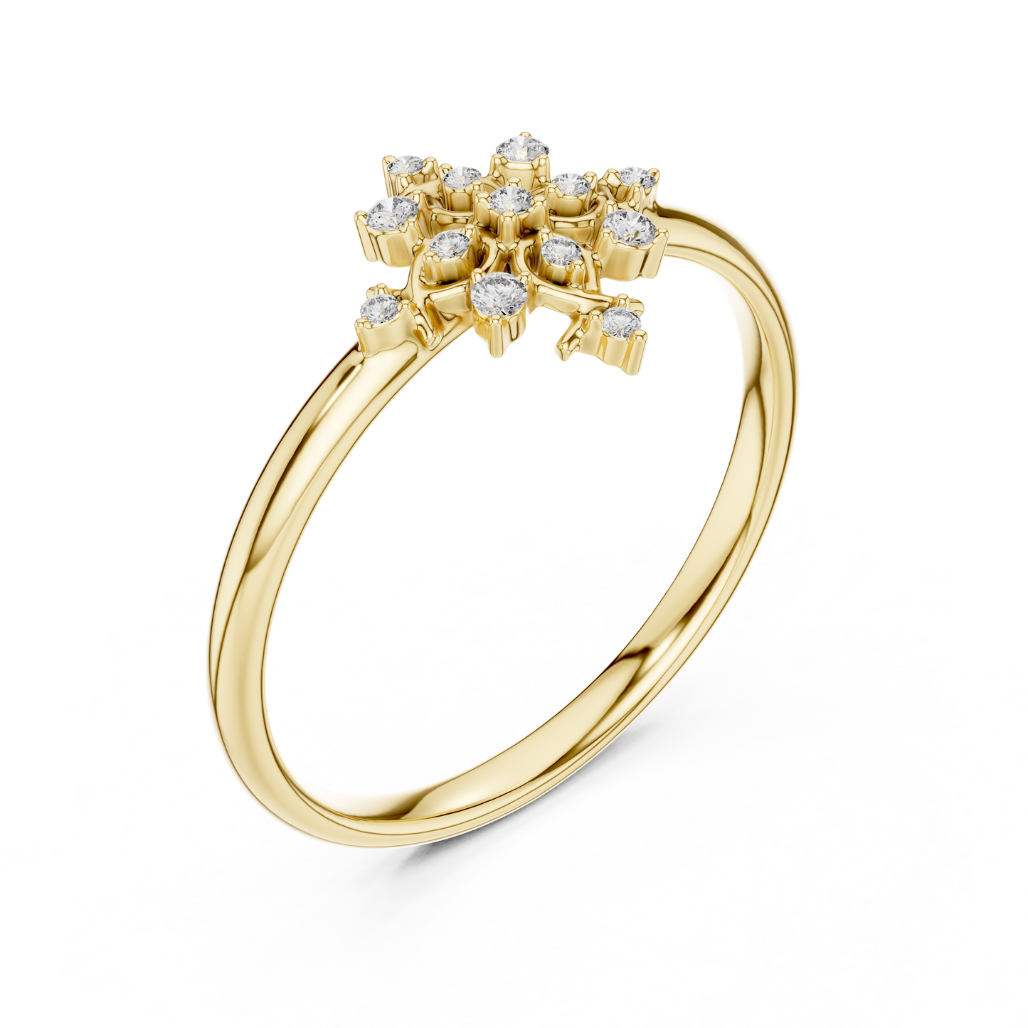 Vintage Starburst Diamond Ring | Timeless Fine 925 Sterling Silver  Craft | Romantic Everyday Luxury Wear