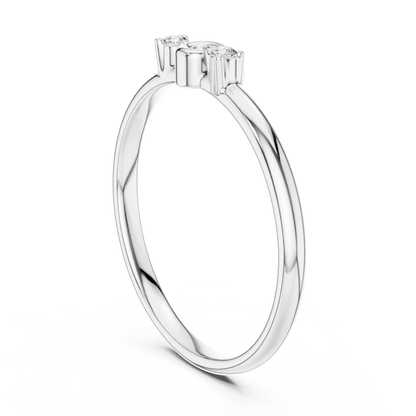 Classic Silver Gold Plated  Diamond Ring - Moissanite Created Luxury Jewelry - Timeless Proposal Engagement Ring Design